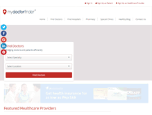Tablet Screenshot of mydoctorfinder.com